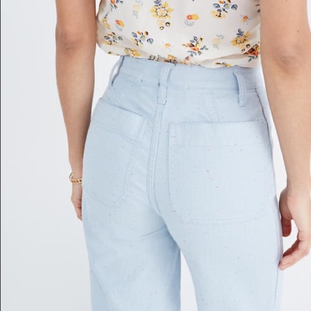 MADEWELL Emmett Wide Leg Crop Pants Speckled - Picture 2 of 8